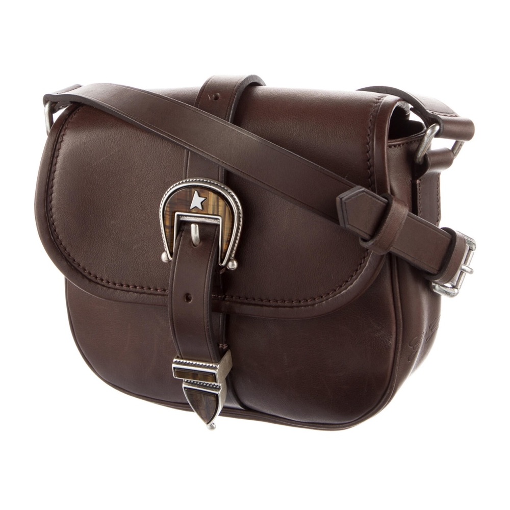 Golden Goose Small Rodeo Bag in Dark Tan Leather - Picture 4 of 14